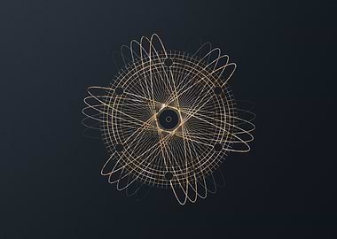 Gold Geometric Glyph