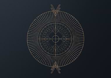 Gold Geometric Glyph