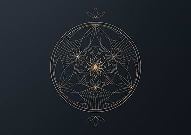 Gold Geometric Glyph