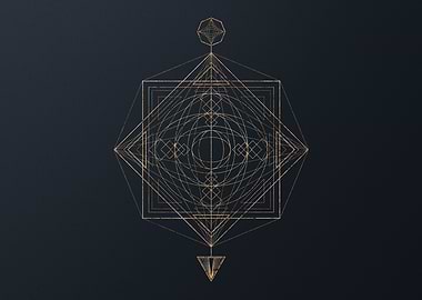 Gold Geometric Glyph