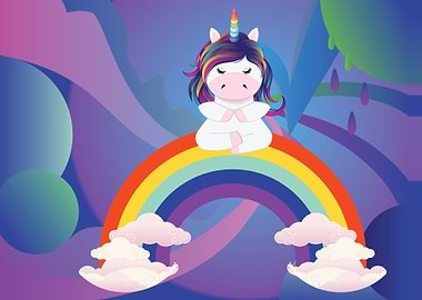 Unicorn rainbow meditation