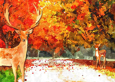 Autumn Woods Visitor