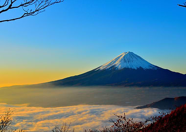 orange fuji mountain