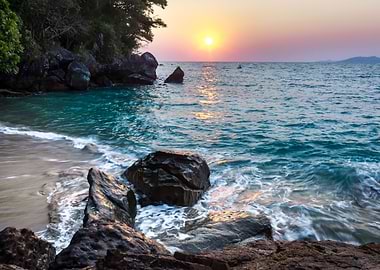 Madagascar island sunset