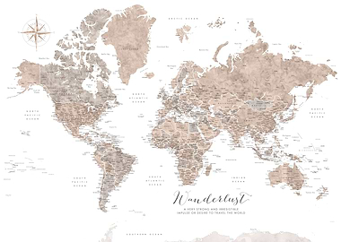 Wanderlust world map