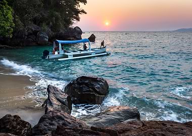 Madagascar island sunset