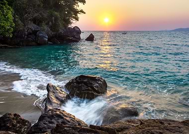 Madagascar island sunset