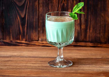 Glass of Grasshopper Cockt