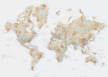 Detailed world map Barossa