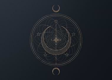 Gold Geometric Glyph