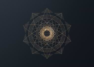 Gold Geometric Glyph