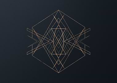 Gold Geometric Glyph