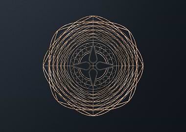 Gold Geometric Glyph