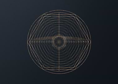 Gold Geometric Glyph