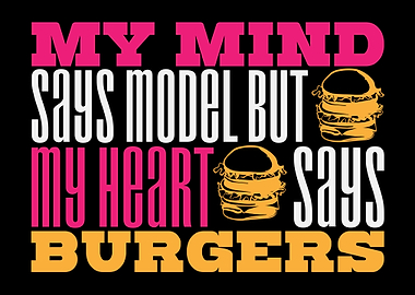 Burger Model Saying Food