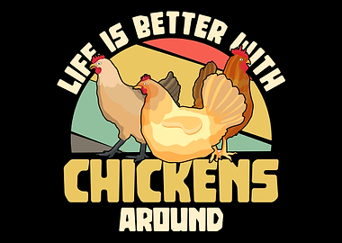 Chickens Farmer Farm