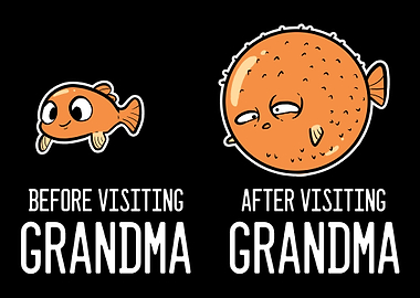Grandma Pufferfish Fish Ow