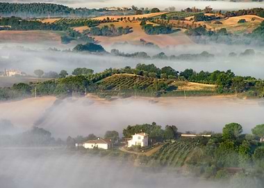 Fog over the hills