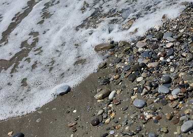 Waves macro crete island