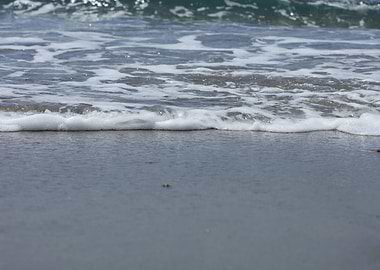 Waves macro crete island