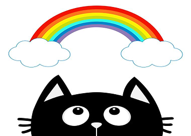 Cat And Rainbow