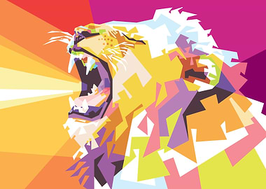 Lion in Pop Art Vector