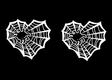 Spider cobweb breasts bra