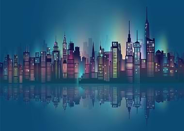 modern skyline outline