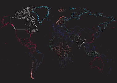 World map Info graphic co
