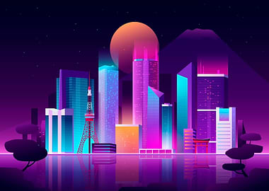 Tokyo modern skyline