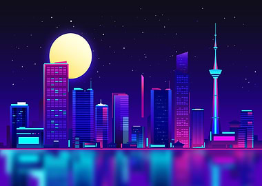 Neon City skyline