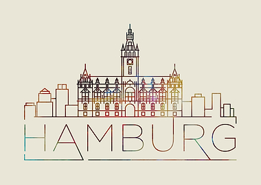 Hamburg Thin Line City