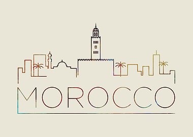 Morocco Thin Line City