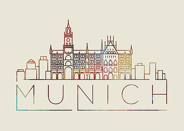 Munich Thin Line City