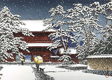 Zojoji Temple In Snow