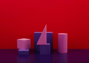 Purple geometric figures