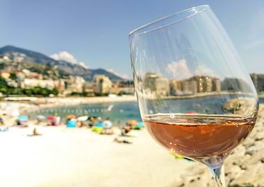 Rose wine in Riviera