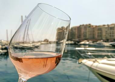 Rose wine in Riviera