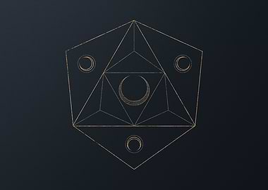Gold Geometric Glyph