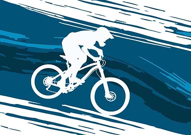 Silhouette of a cyclist