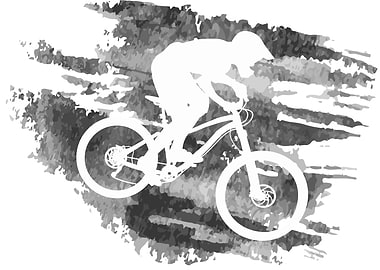 Silhouette of a cyclist