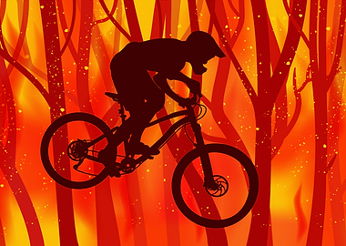 Abstract image of a biker