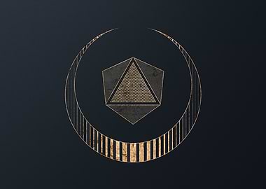 Gold Geometric Glyph