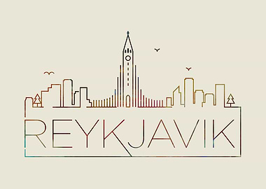 Reykjavik Thin Line City