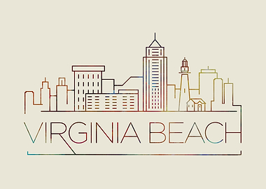 Virginia Beach Skyline Art