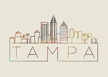 Tampai Thin Line City Art