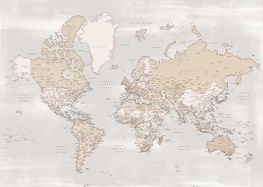 Lucille detailed world map