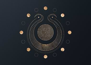 Gold Geometric Glyph