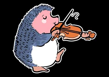 Hedgehog Violin Violin Pla