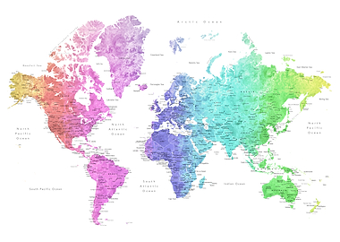 Jude colorful world map